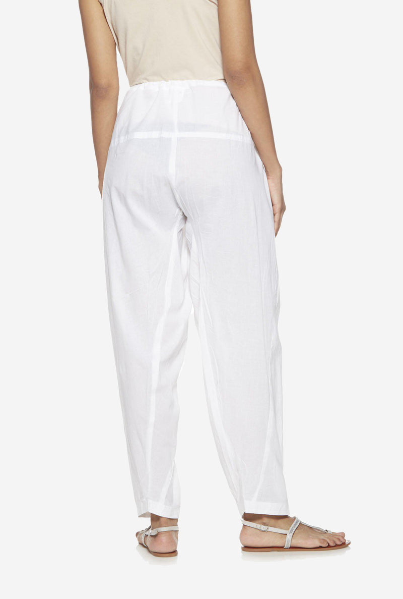 Utsa White Solid Salwar