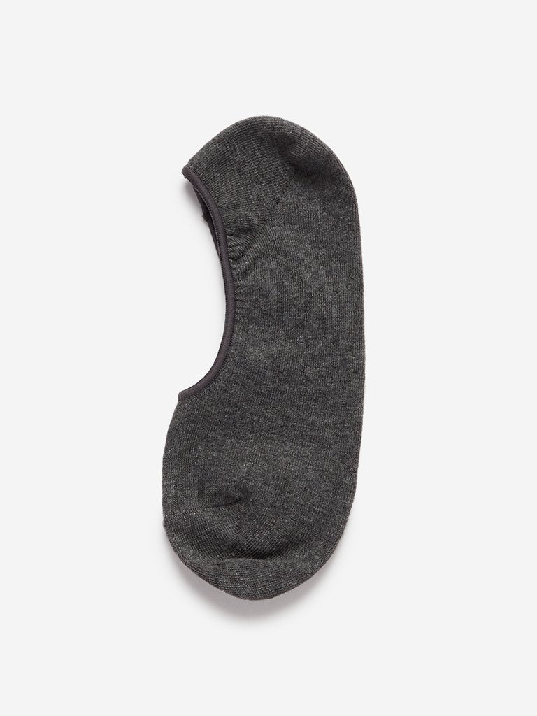 WES Lounge Dark Grey Invisible Cotton Socks Pack Of One