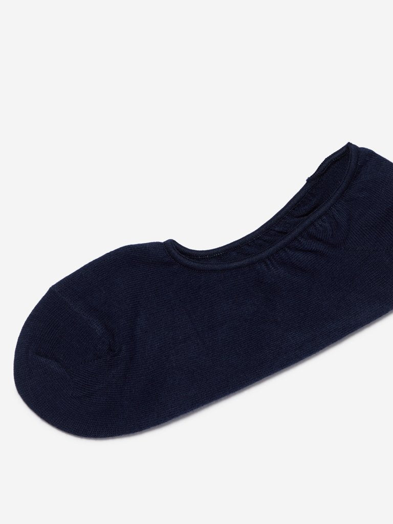 WES Lounge Navy Invisible Cotton Socks Pack Of One