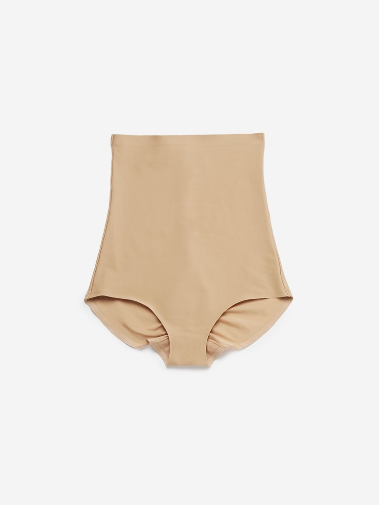 Wunderlove Beige High-Waist Shaping Briefs
