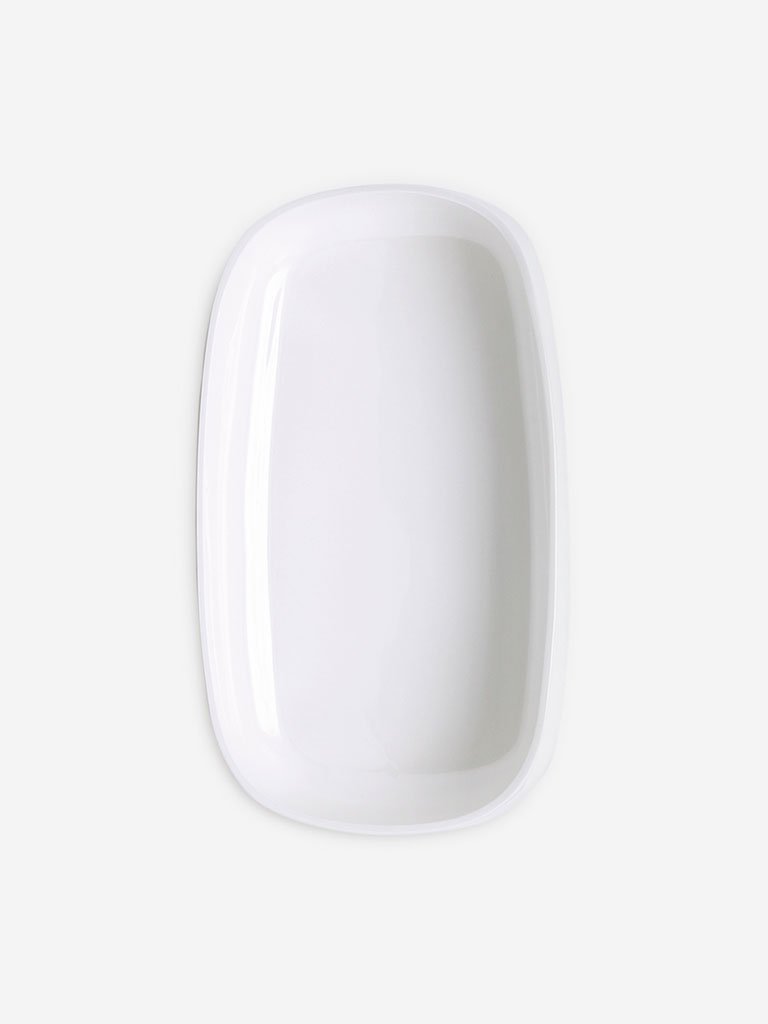 Westside Home White Porcelain Microwave Safe Dish