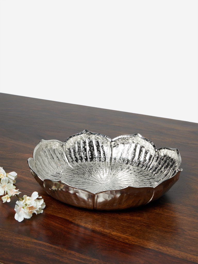 Westside Home Nickel Small Lotus Platter