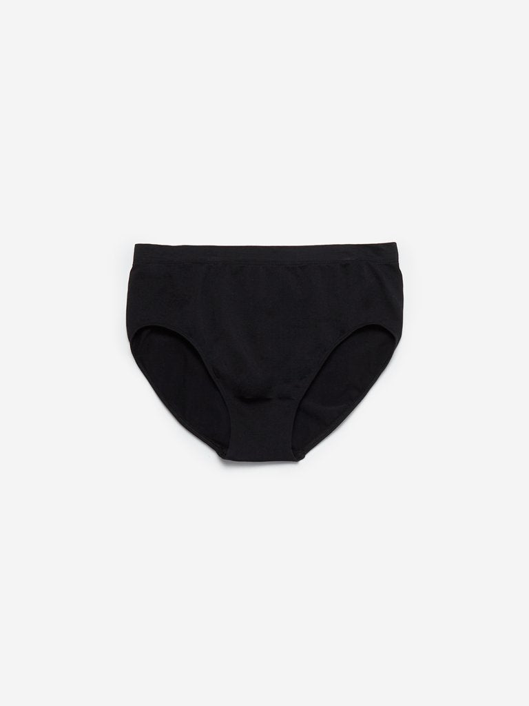 Wunderlove Black Seam-Free Full Briefs