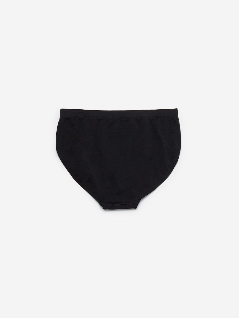 Wunderlove Black Seam-Free Full Briefs