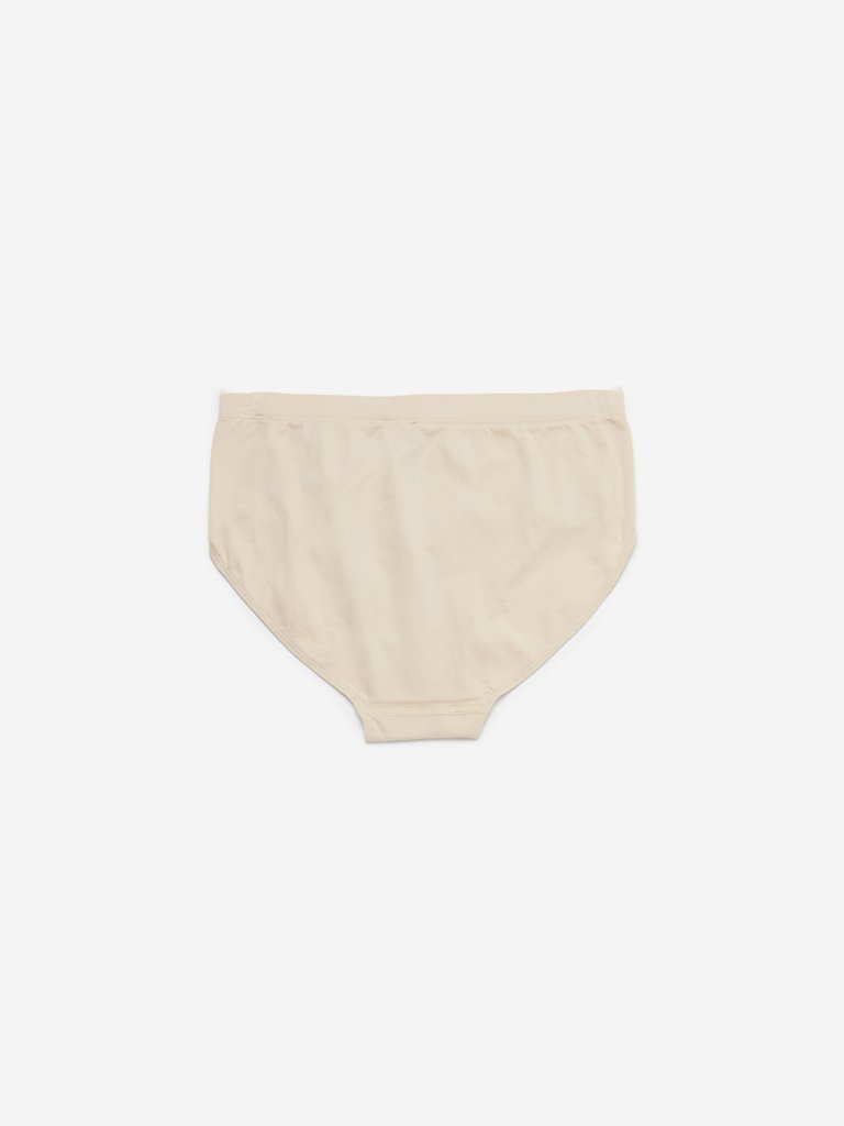 Wunderlove Beige Seam-Free Full Briefs