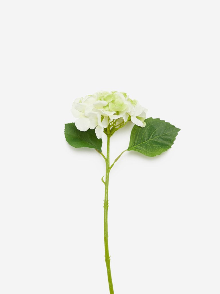 Westside Home White Artificial Small Hydrangea Flower