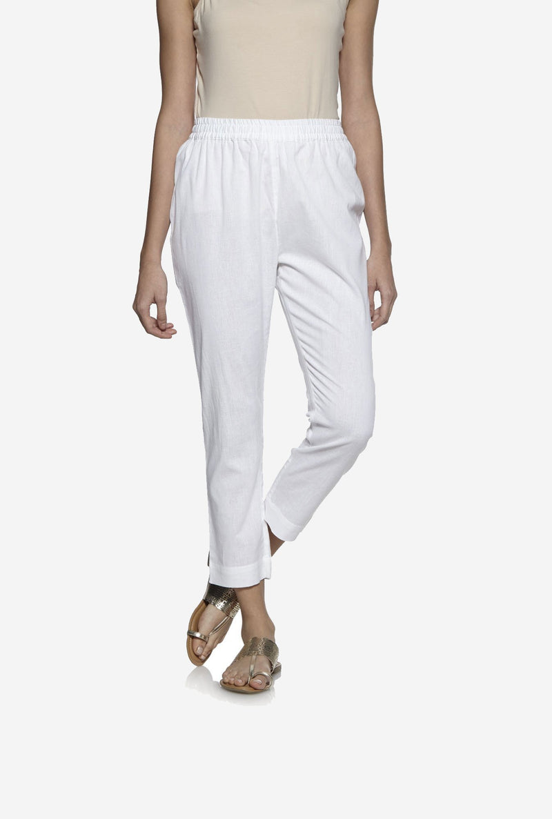 Utsa White Ethnic Pants