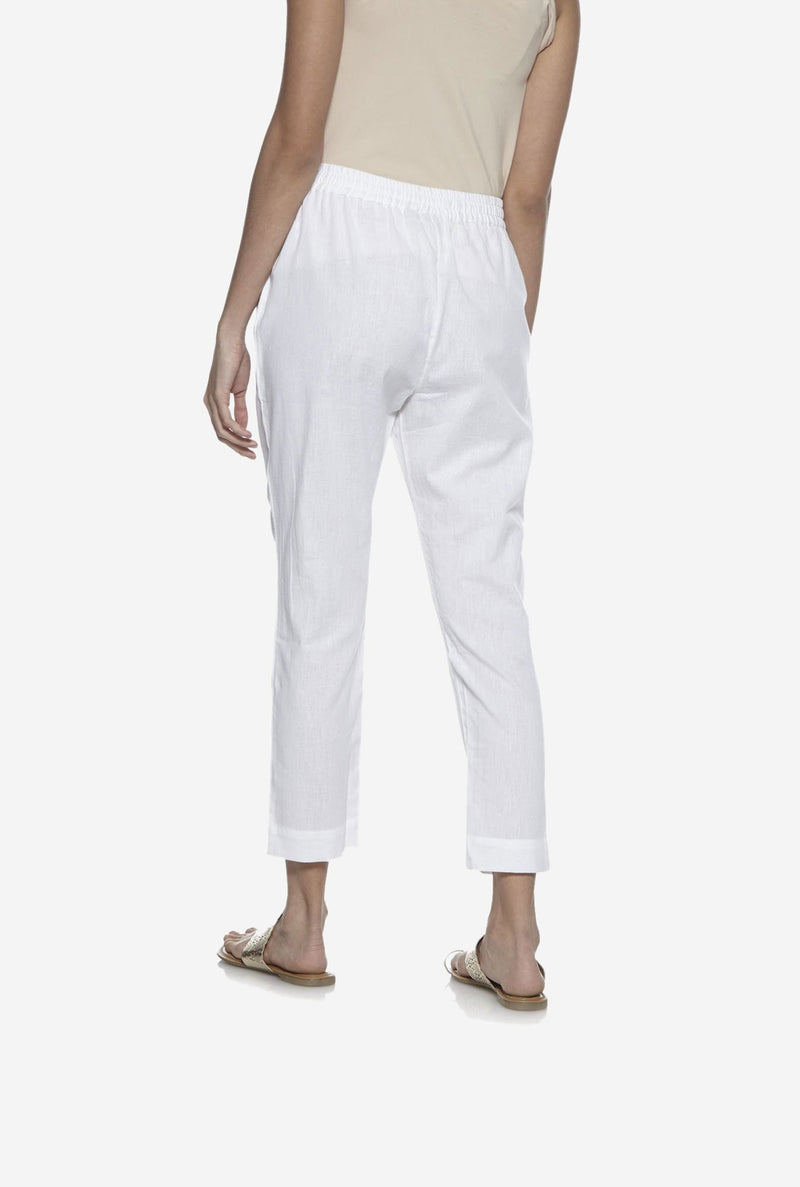 Utsa White Ethnic Pants