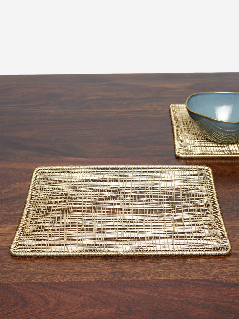 Westside Home Golden Placemat Set of Two