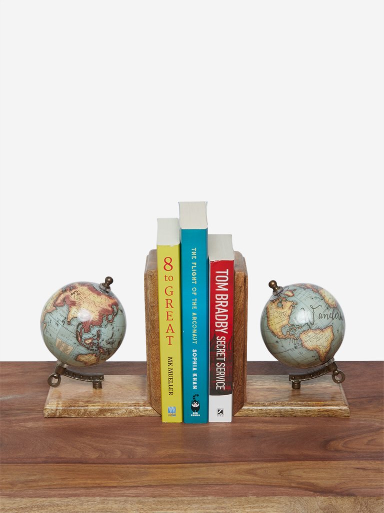 Westside Home Multicolour Globe Bookends Set of Two
