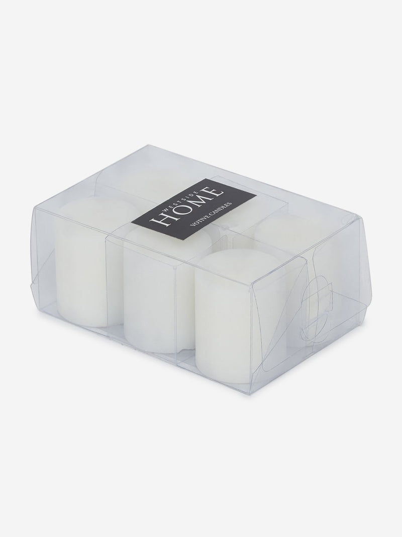 Westside Home White Votive Candles Set of Six