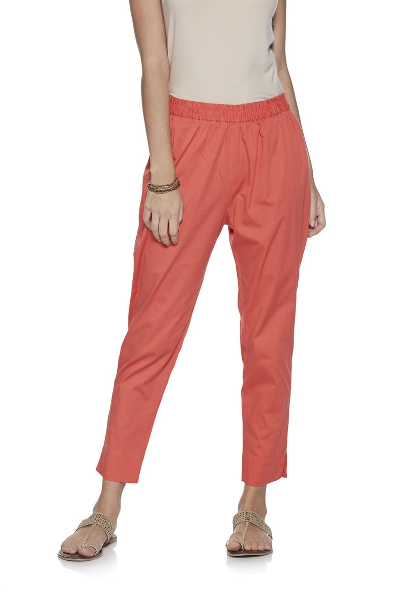 Utsa Coral Pencil-Fit Ethnic Pants