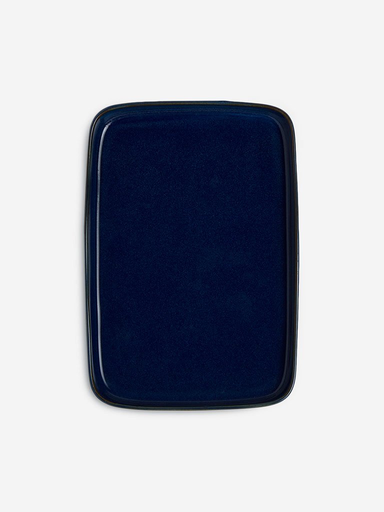 Westside Home Navy Porcelain Microwave Safe Dish