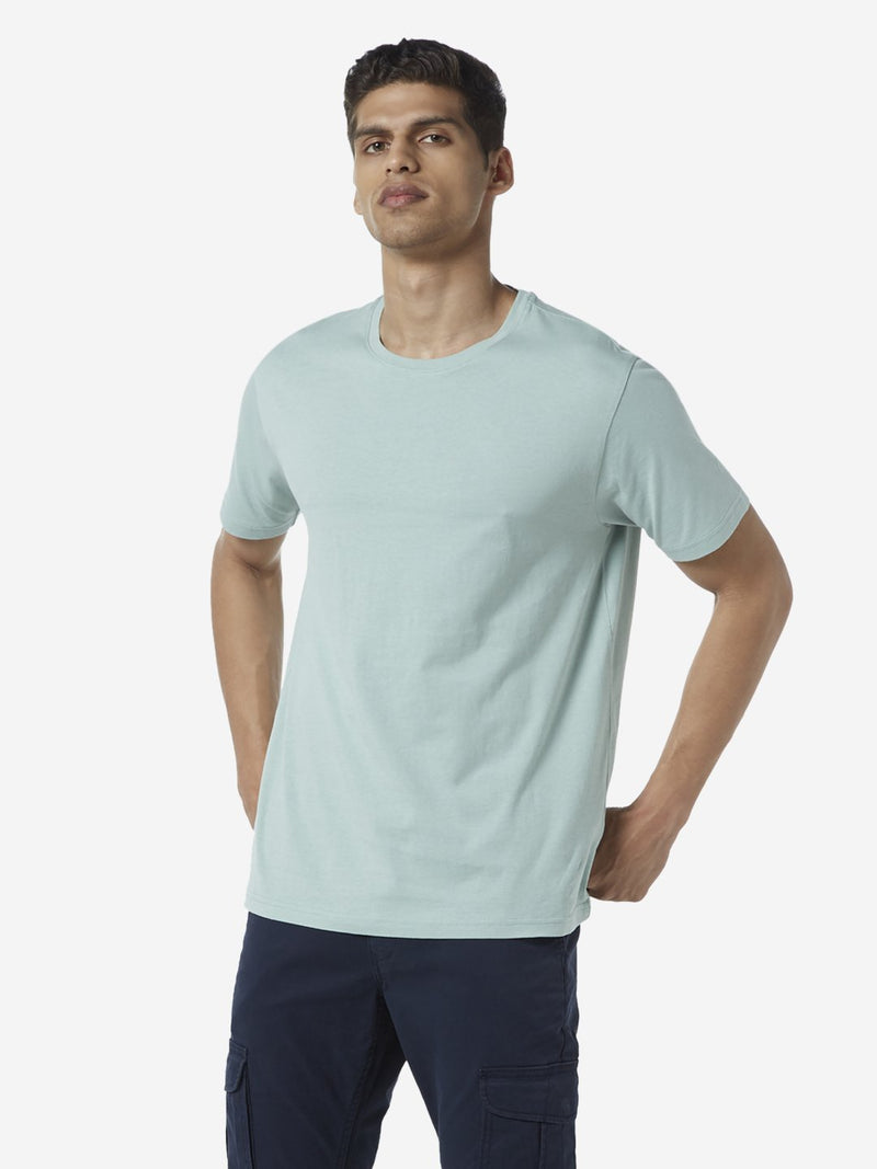 WES Casuals Mint Organic Cotton Slim Fit T-Shirt