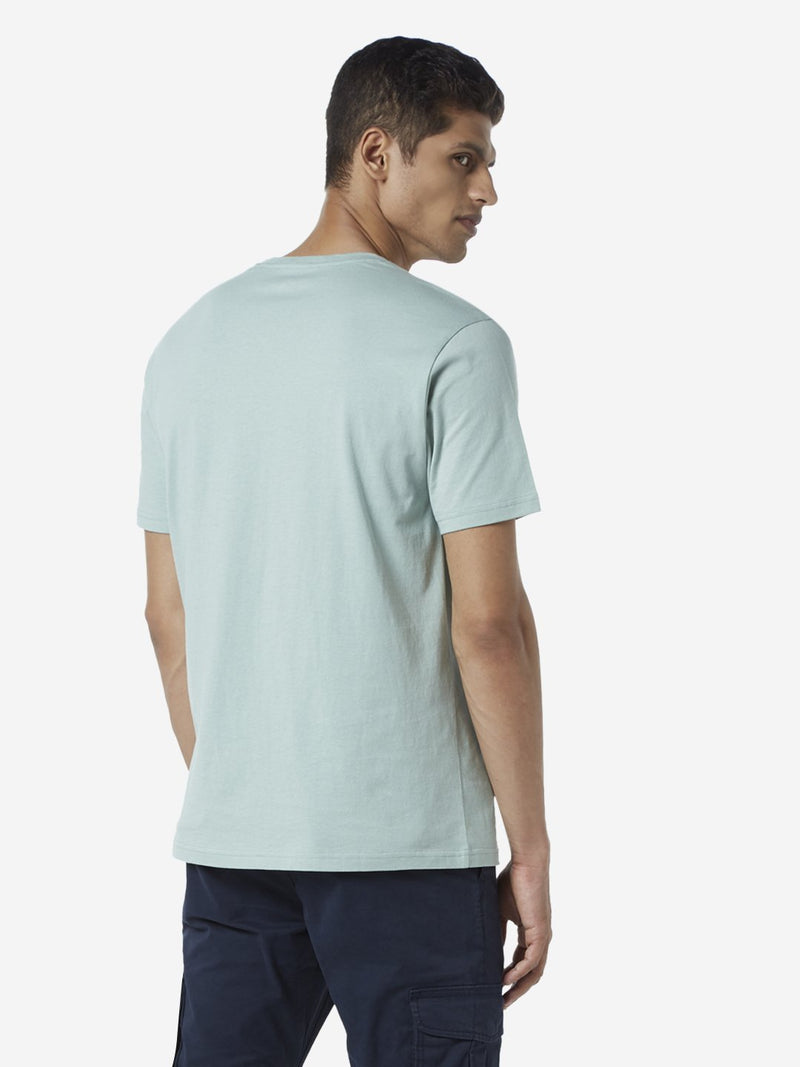 WES Casuals Mint Organic Cotton Slim Fit T-Shirt