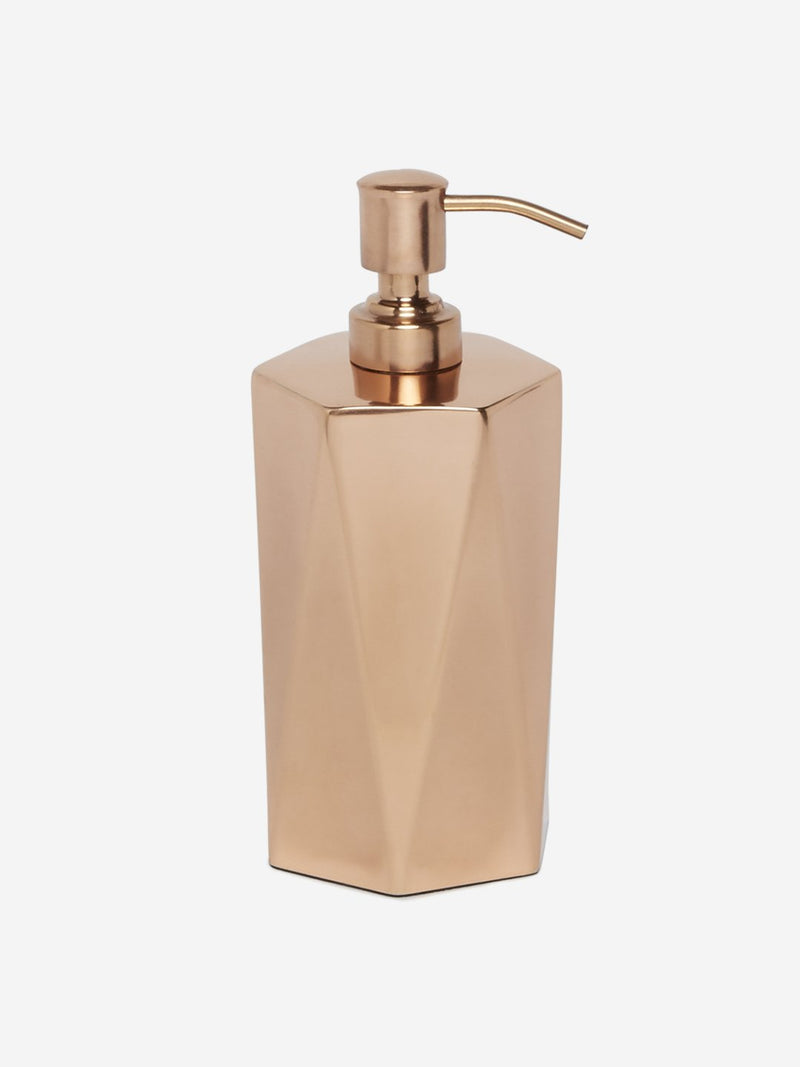 Westside Home Rose Gold Hexagon Design Soap Dispenser