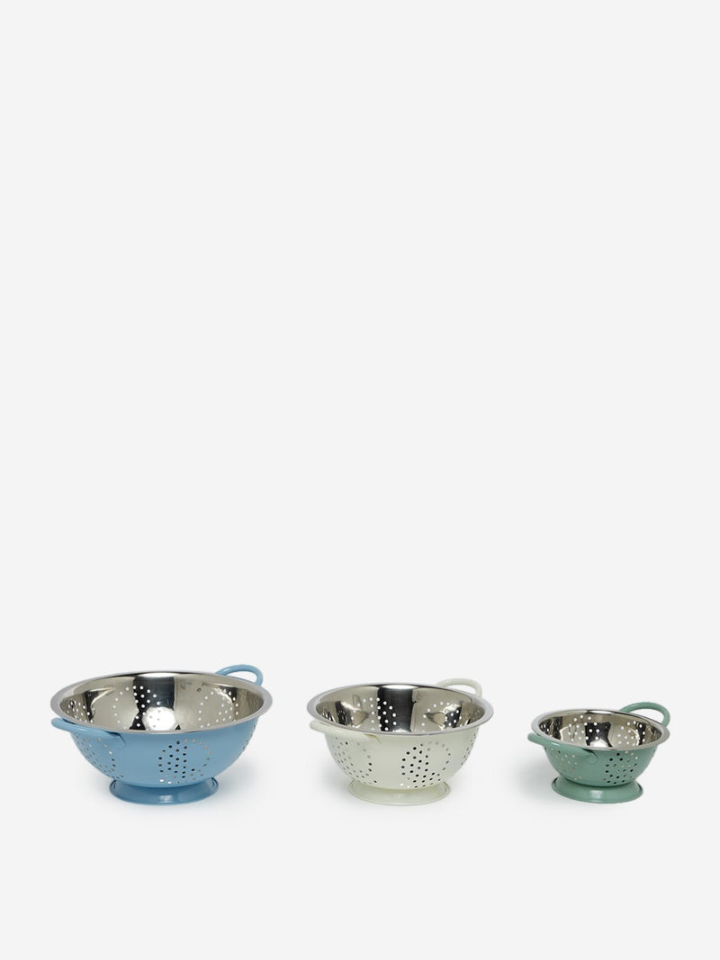 Westside Home Multicolour Pastel Colanders Set of Three