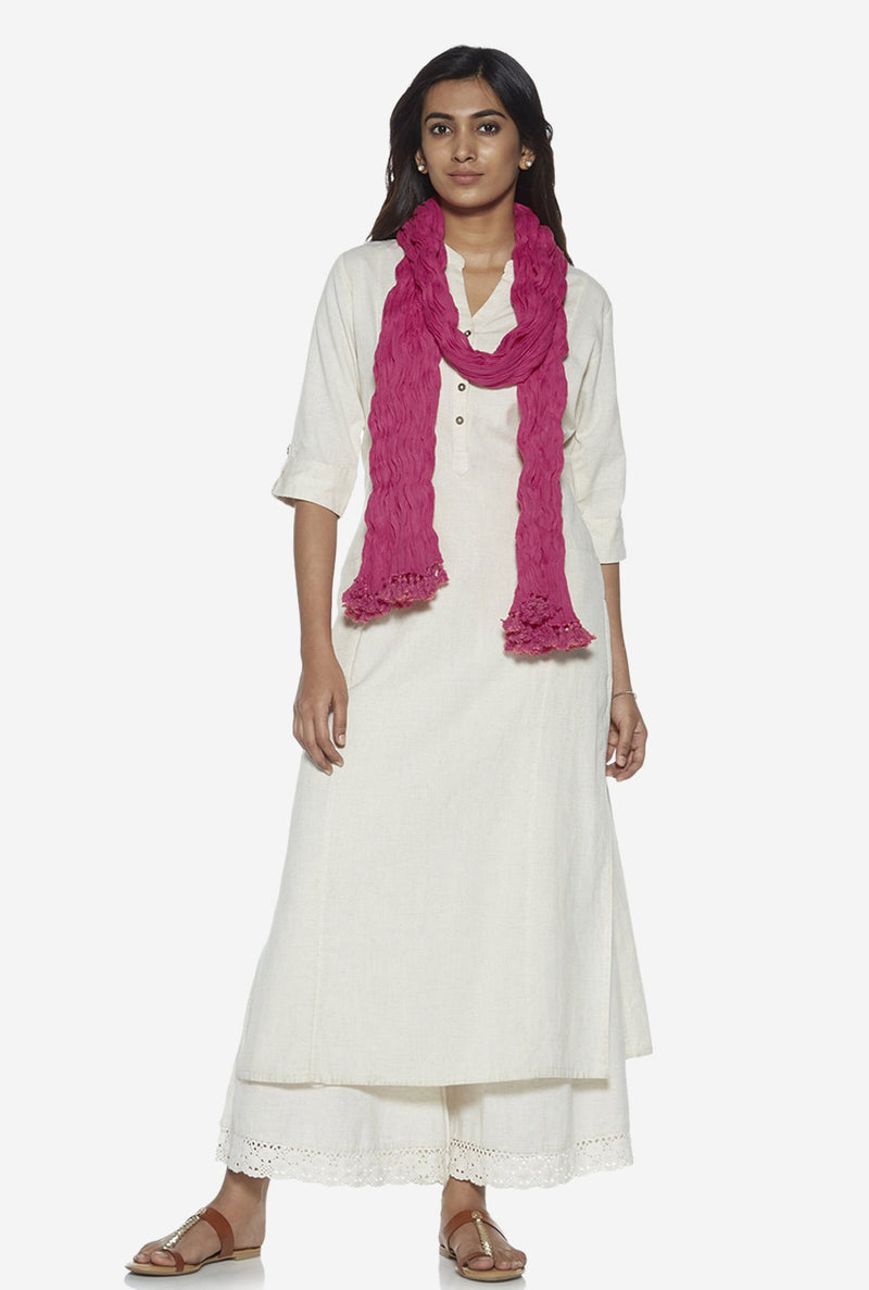 Utsa Pink Crushed Dupatta
