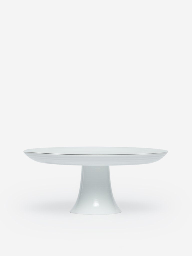 Westside Home White Ceramic Cake Stand