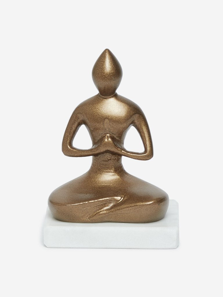Westside Home Brass Buddha Gyan-Pose Figurine