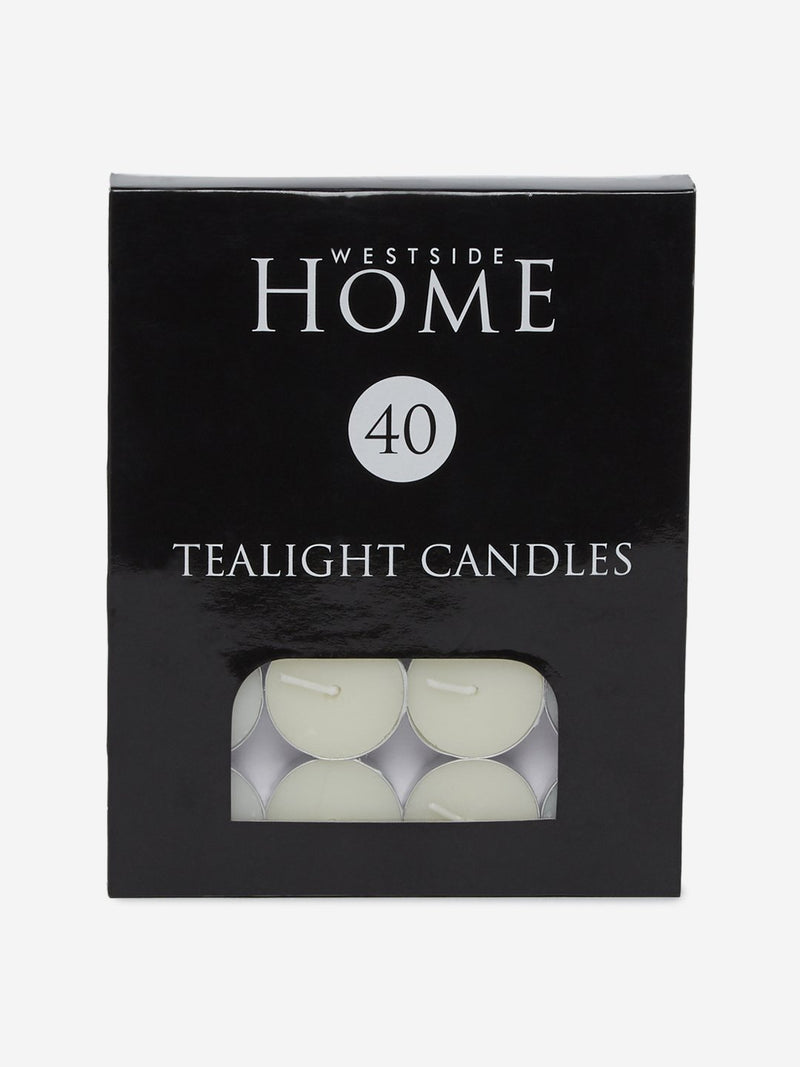 Westside Home White Tea-Light Candles Set of Forty