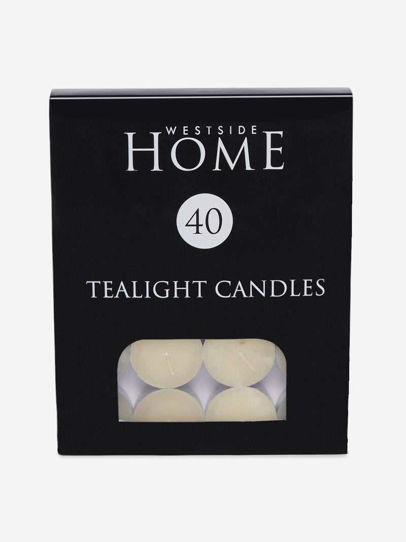 Westside Home Beige Tea-Light Candles Set of Forty
