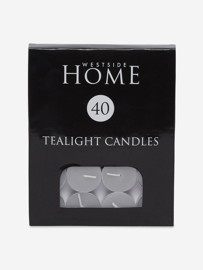 Westside Home Grey Tea-Light Candles Set of Forty