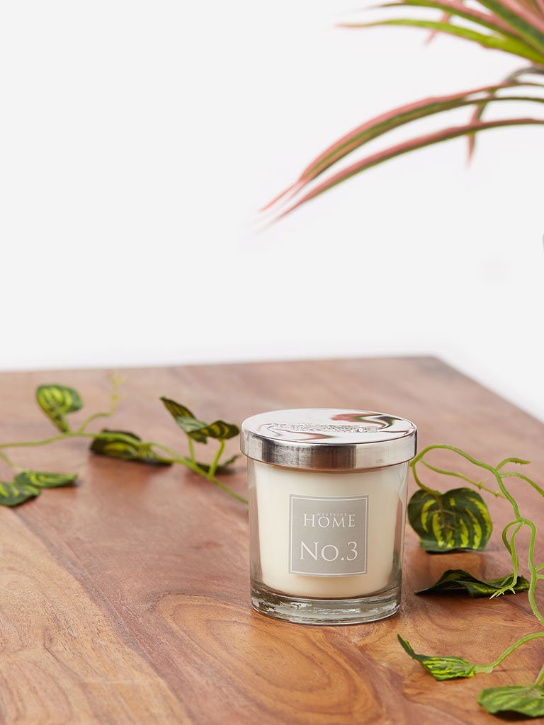 Westside Home White No.3 Short Scented Candle