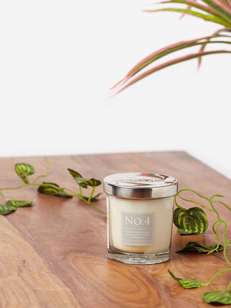 Westside Home White No.4 Short Scented Candle