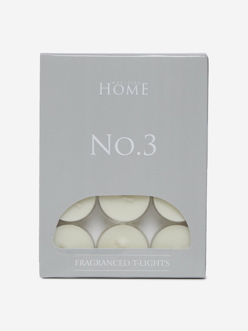 Westside Home White No.3 Fragranced Tea-Light Candles Set of Twelve