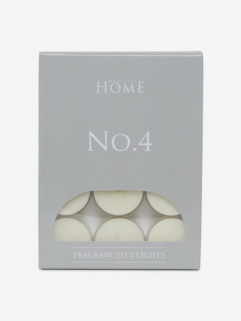 Westside Home White No.4 Fragranced Tea-Light Candles Set of Twelve