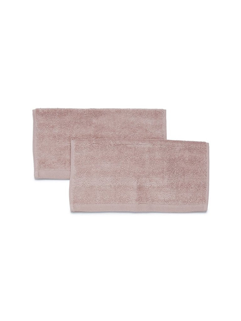Westside Home Light Pink 520 GSM Face Towel Set Of Two