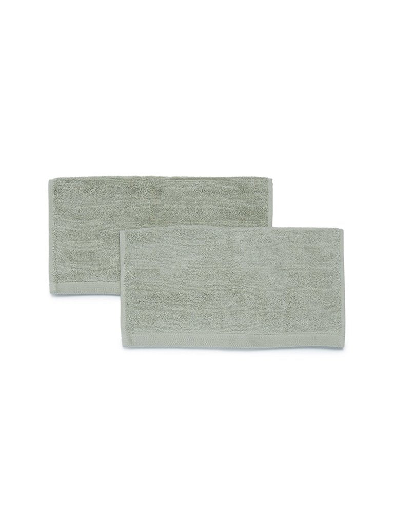 Westside Home Mint 520 GSM Face Towel Set Of Two