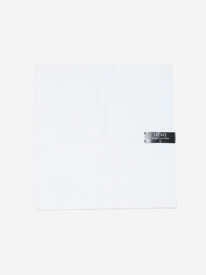 Westside Home White 520 GSM Face Towel Set Of Two