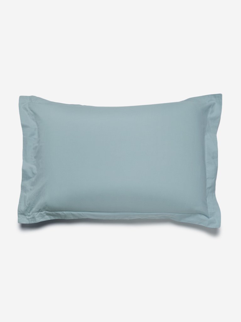 Westside Home Aqua 144 Thread Count Set of Two Pillowcases