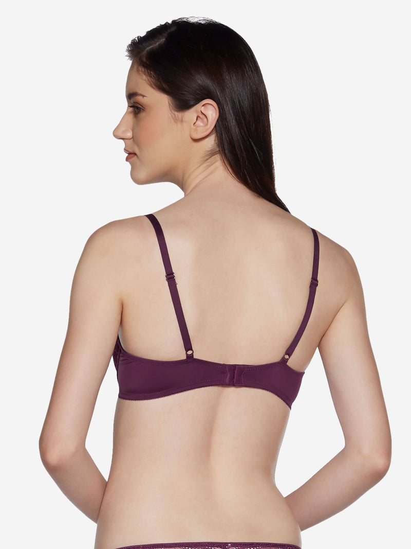 Wunderlove Burgundy Underwired Sunshine Bra