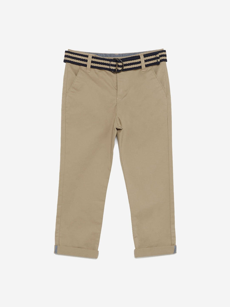 HOP Kids Beige Chinos With Belt