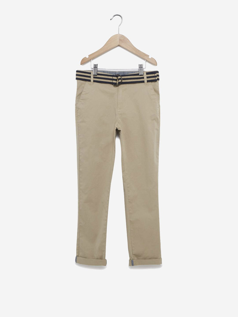 Y&F Kids Beige Chinos With Belt