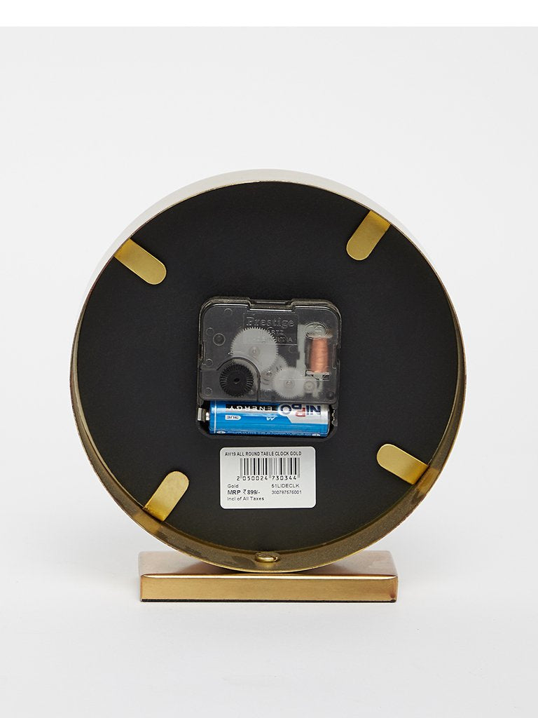 Westside Home Gold Round Table Clock