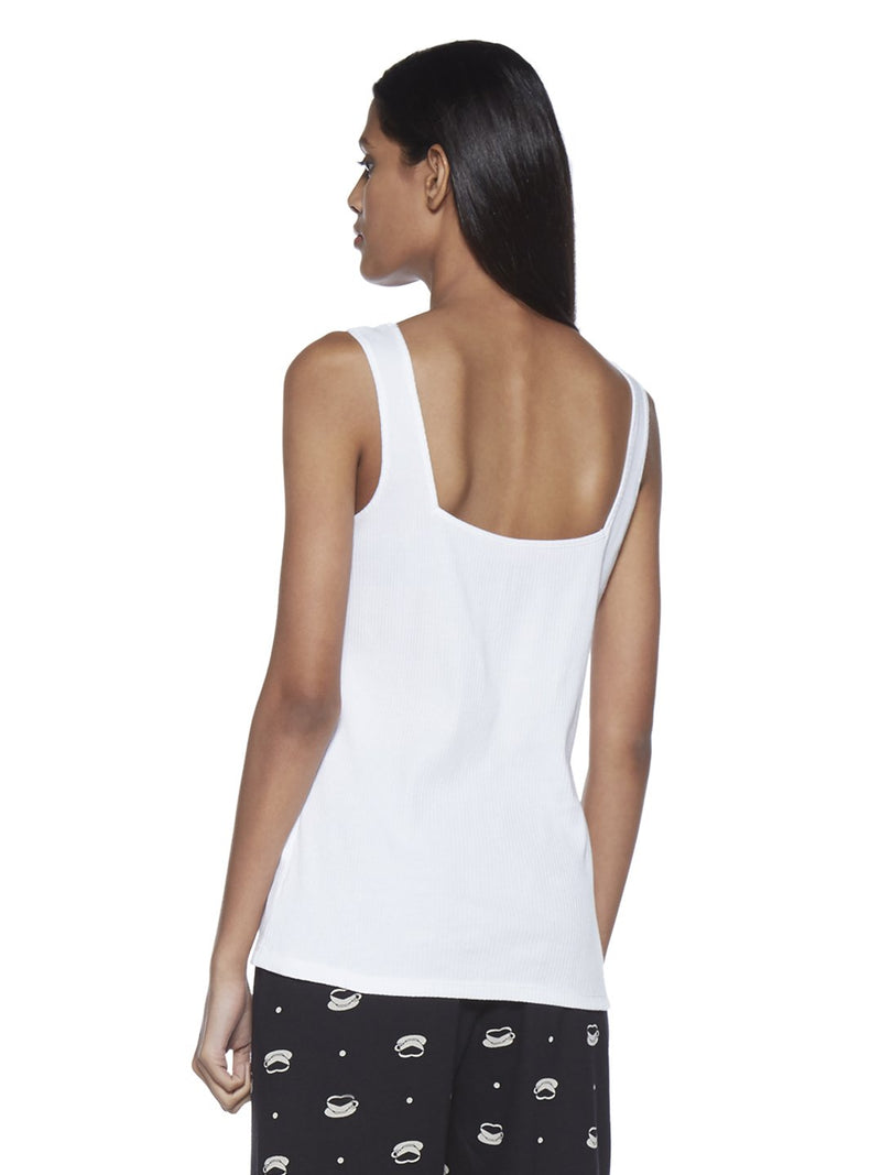Wunderlove White Ribbed Vest