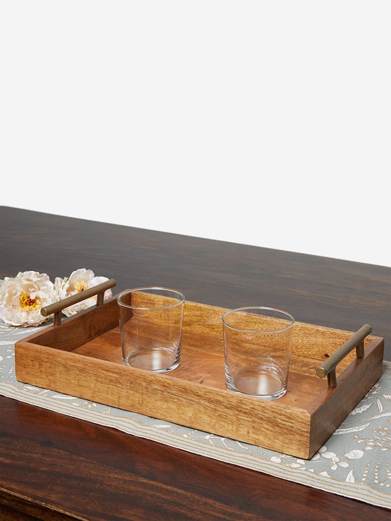 Westside Home Brown Wooden Tray