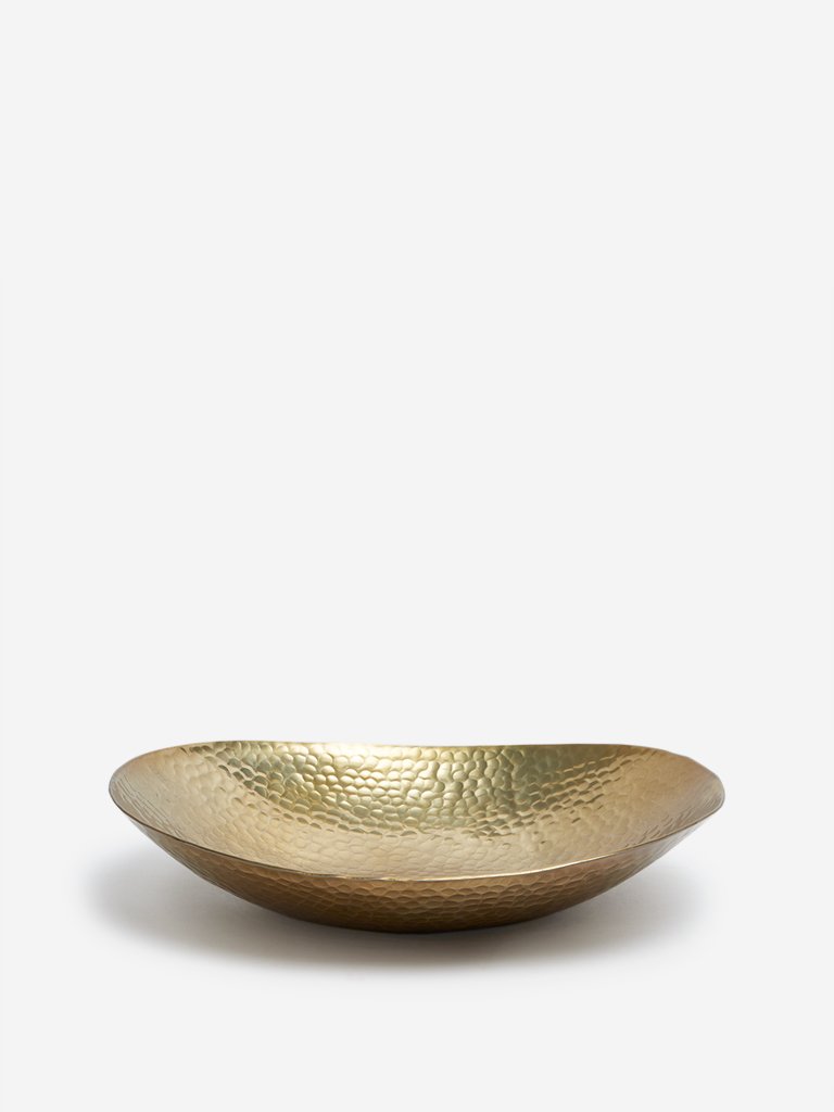 Westside Home Antique Brass Medium Metal Platter