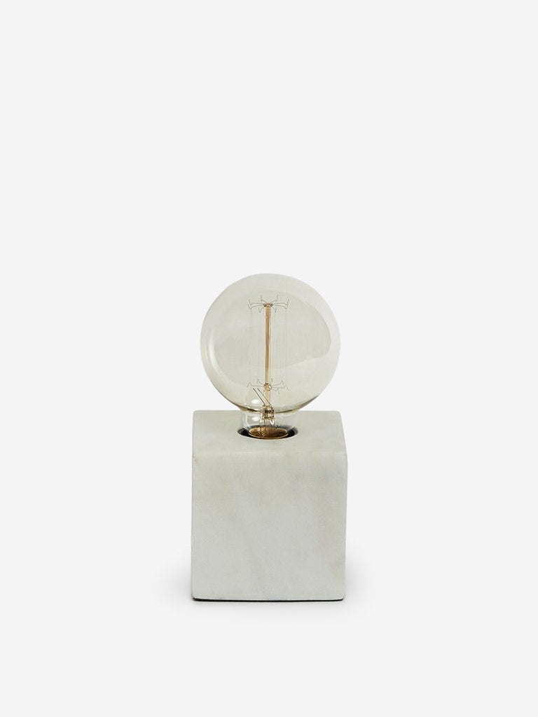 Westside Home White Marble Table Lamp