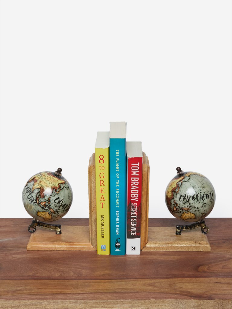 Westside Home Multicolour Globe Bookend Set of Two