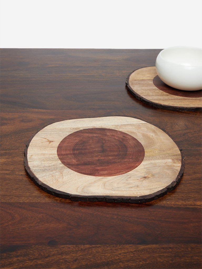 Westside Home Brown Wooden Placemats Set of Two