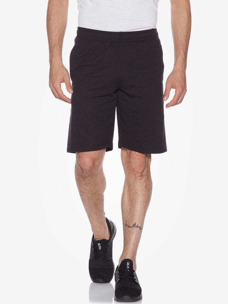 Studiofit Black Perforated Regular Fit Shorts