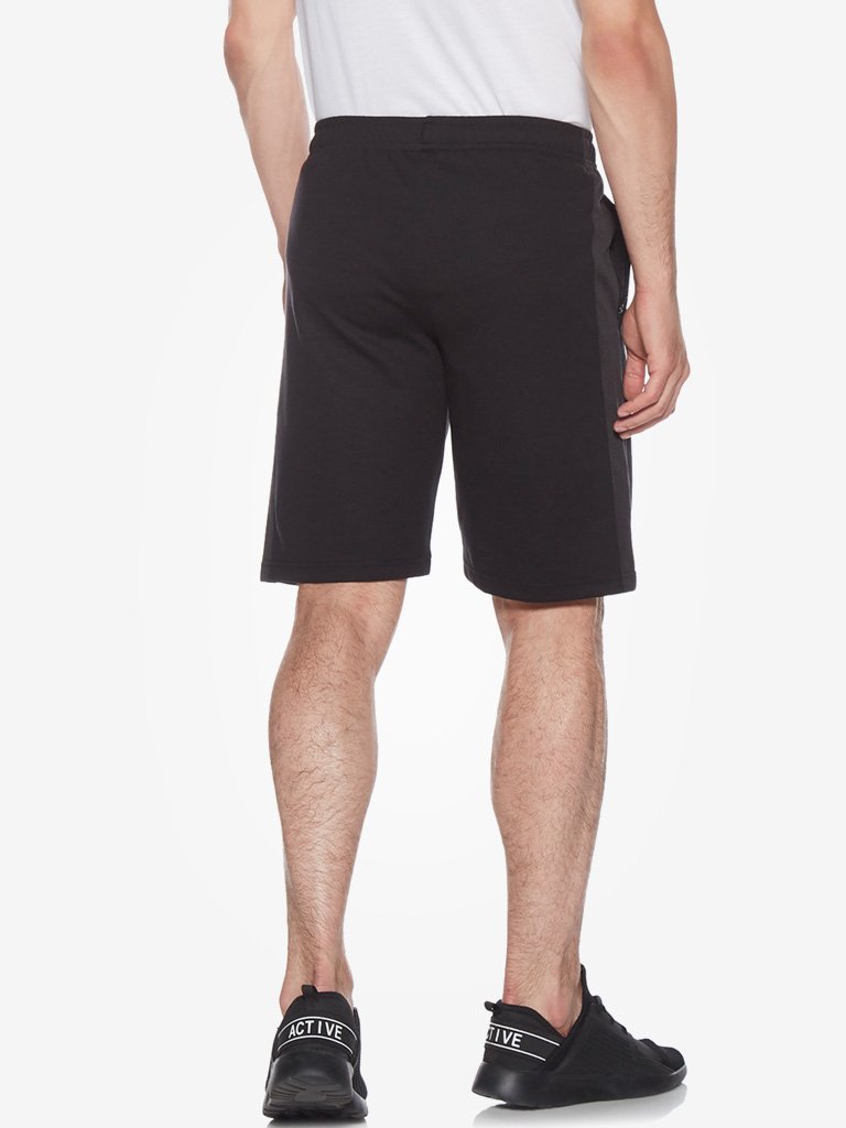 Studiofit Black Perforated Regular Fit Shorts