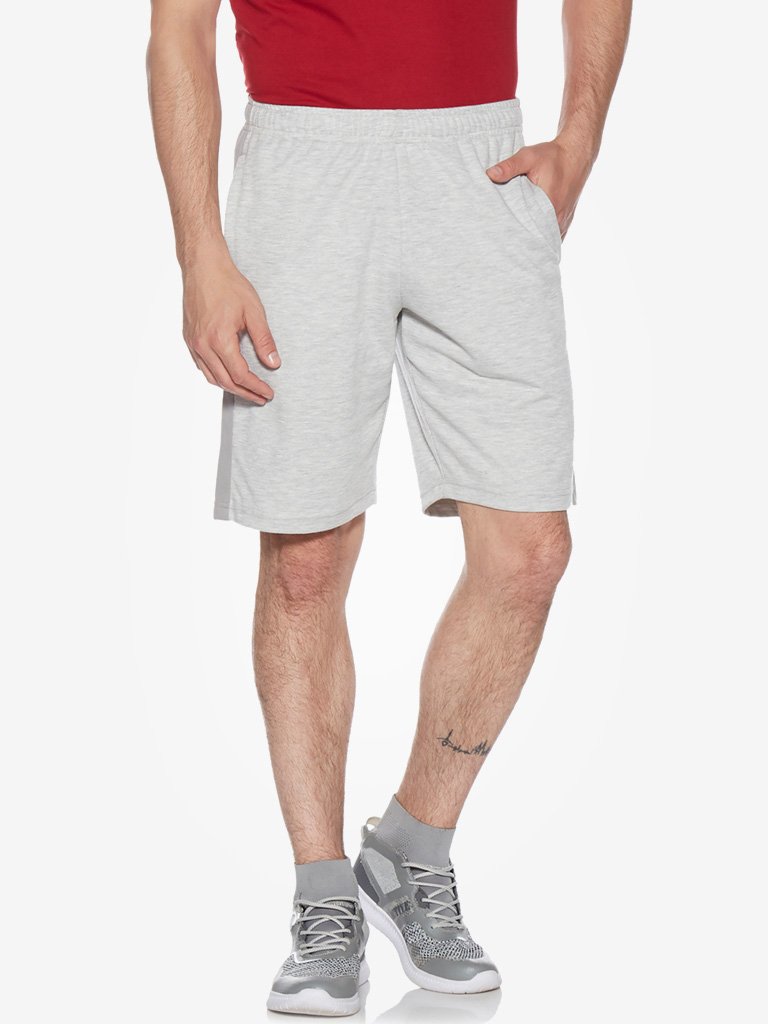 Studiofit Grey Melange Regular Fit Shorts