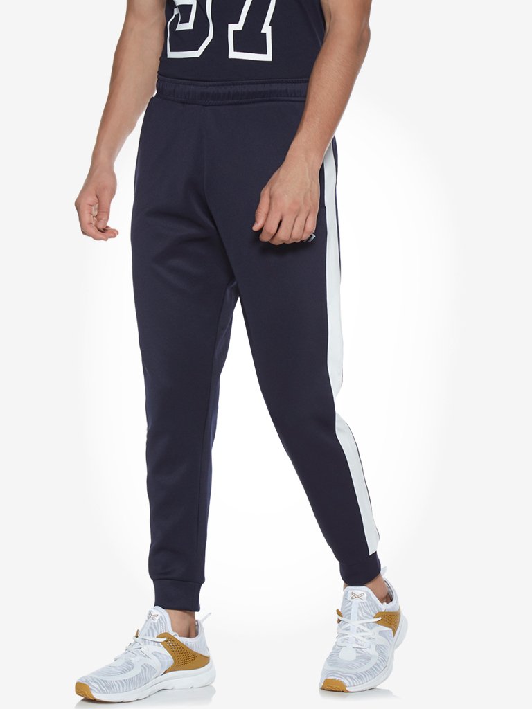 Studiofit Navy Panel Detailed Slim Fit Joggers
