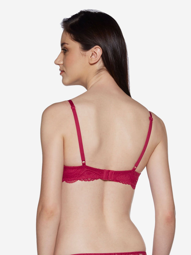 Wunderlove Dark Red Non-Wired Bra